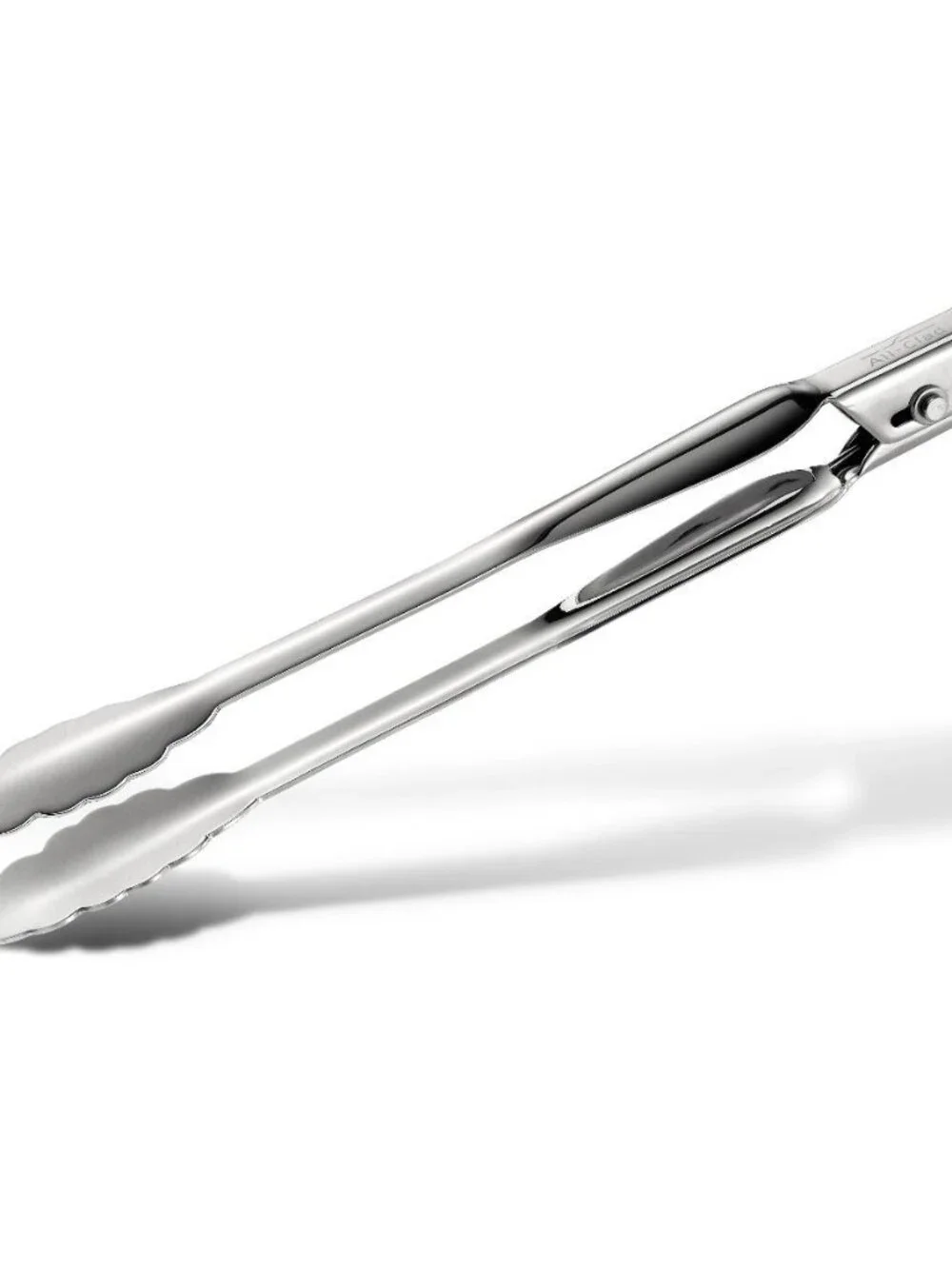 All-Clad Stainless Steel Silver Locking Tongs, 12 inch